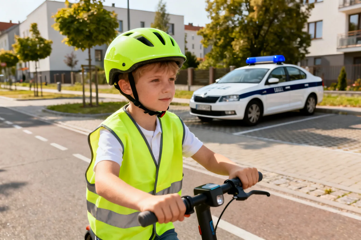 Bezpieczna jazda na hulajnodze — kask dla dziecka