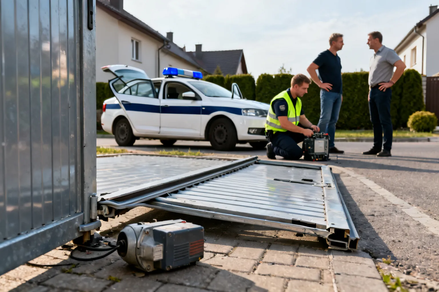Sosnowiec: poszukiwany mężczyzna po uszkodzeniu napędu bramy