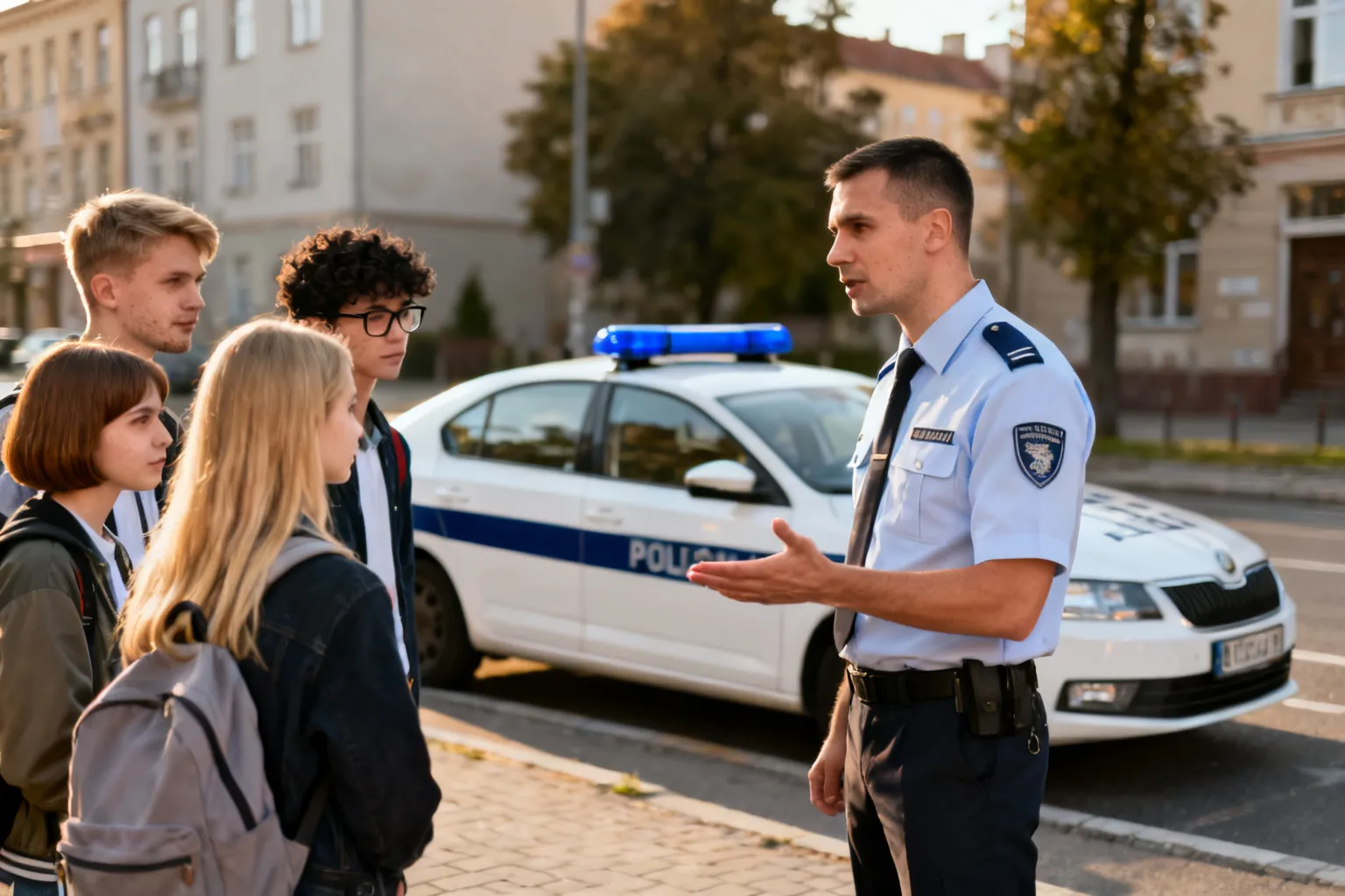Policjant z Sosnowca opowiedział licealistom o służbie i naborze