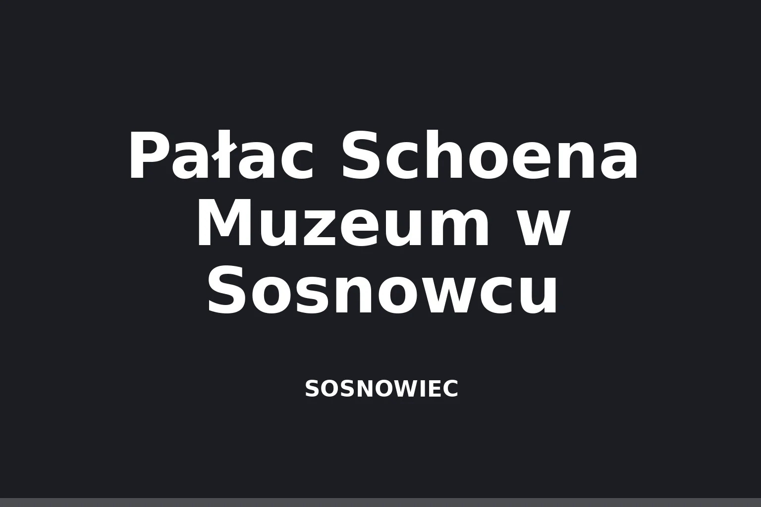 Pałac Schoena Muzeum w Sosnowcu