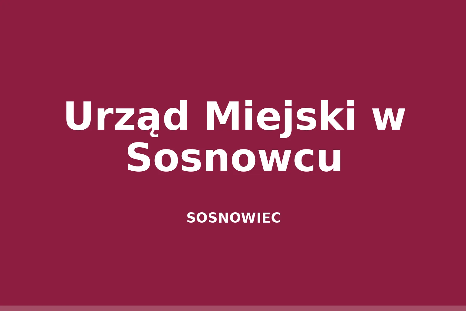 Urząd Miejski w Sosnowcu