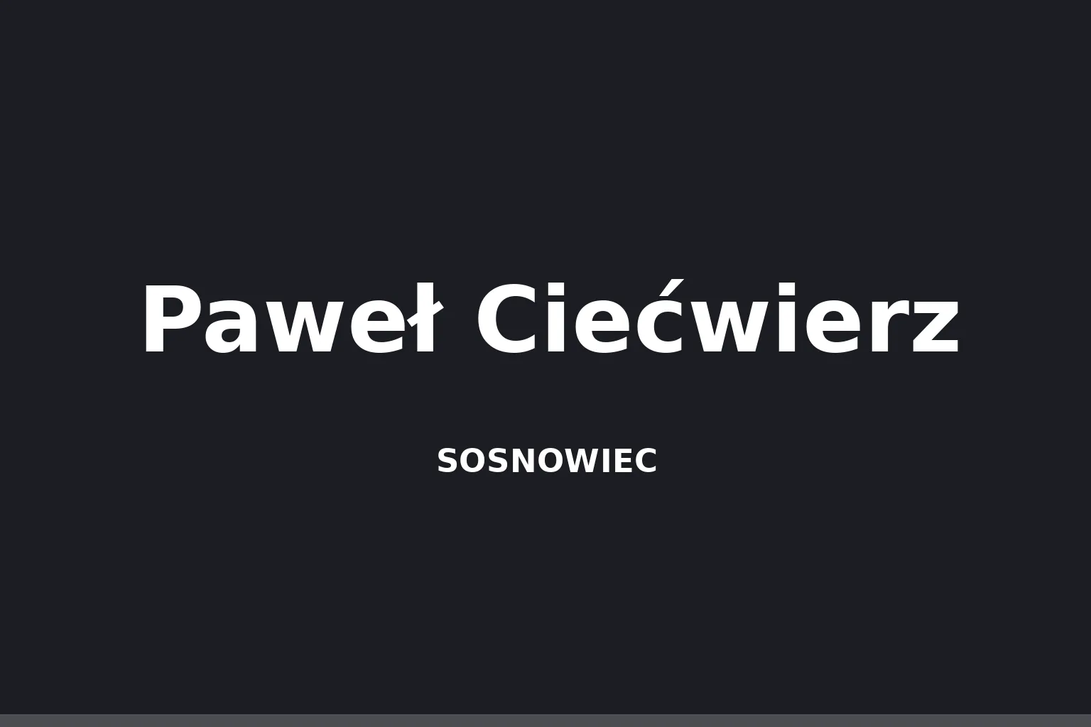 Paweł Ciećwierz